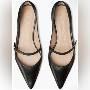 Stuart Weitzman Emilia Leather Mary Jane Ballet Flats